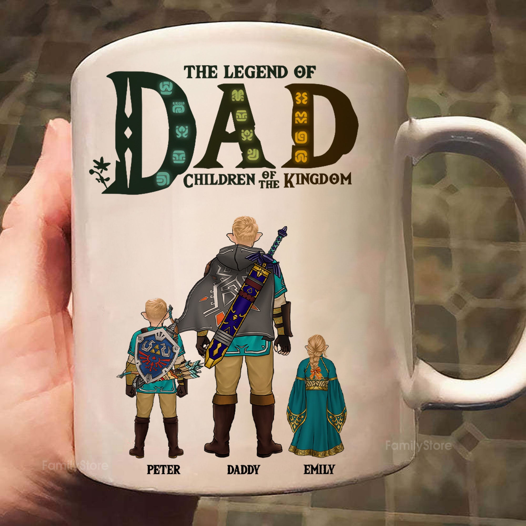 Personalized Legend of Dad Mug Gift for Grandpa, Husband