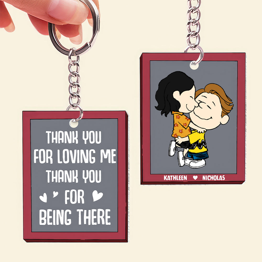 Personalized Acrylic Keychain Thank You Gift for Couple