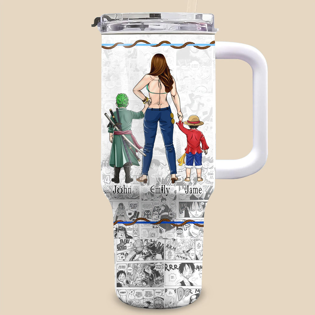 Personalized 40oz Tumbler Cup for Mom - Pirate Themed Gift