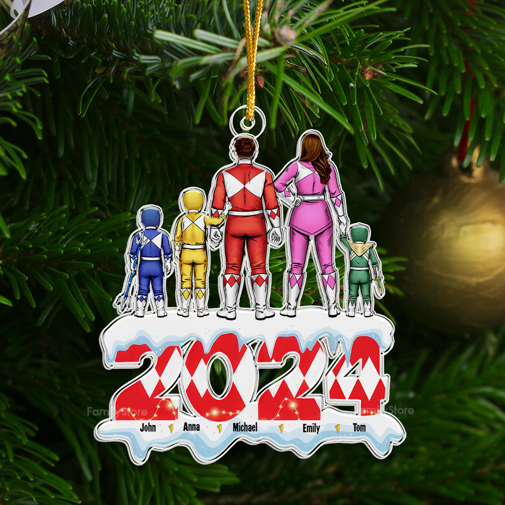 Personalized Family Acrylic Ornament Custom Gift for Christmas