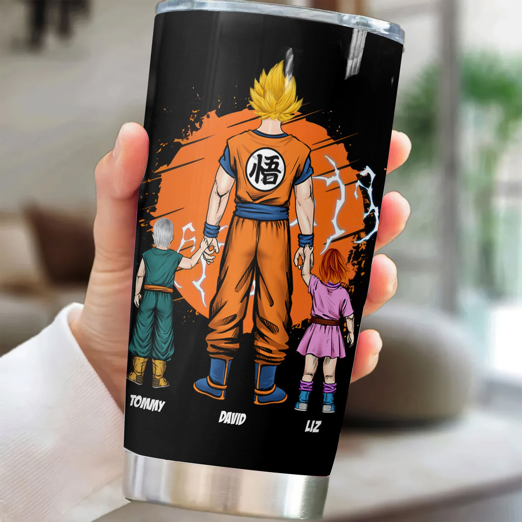Personalized Super Dad Ever Tumbler Custom Name Gift for Him