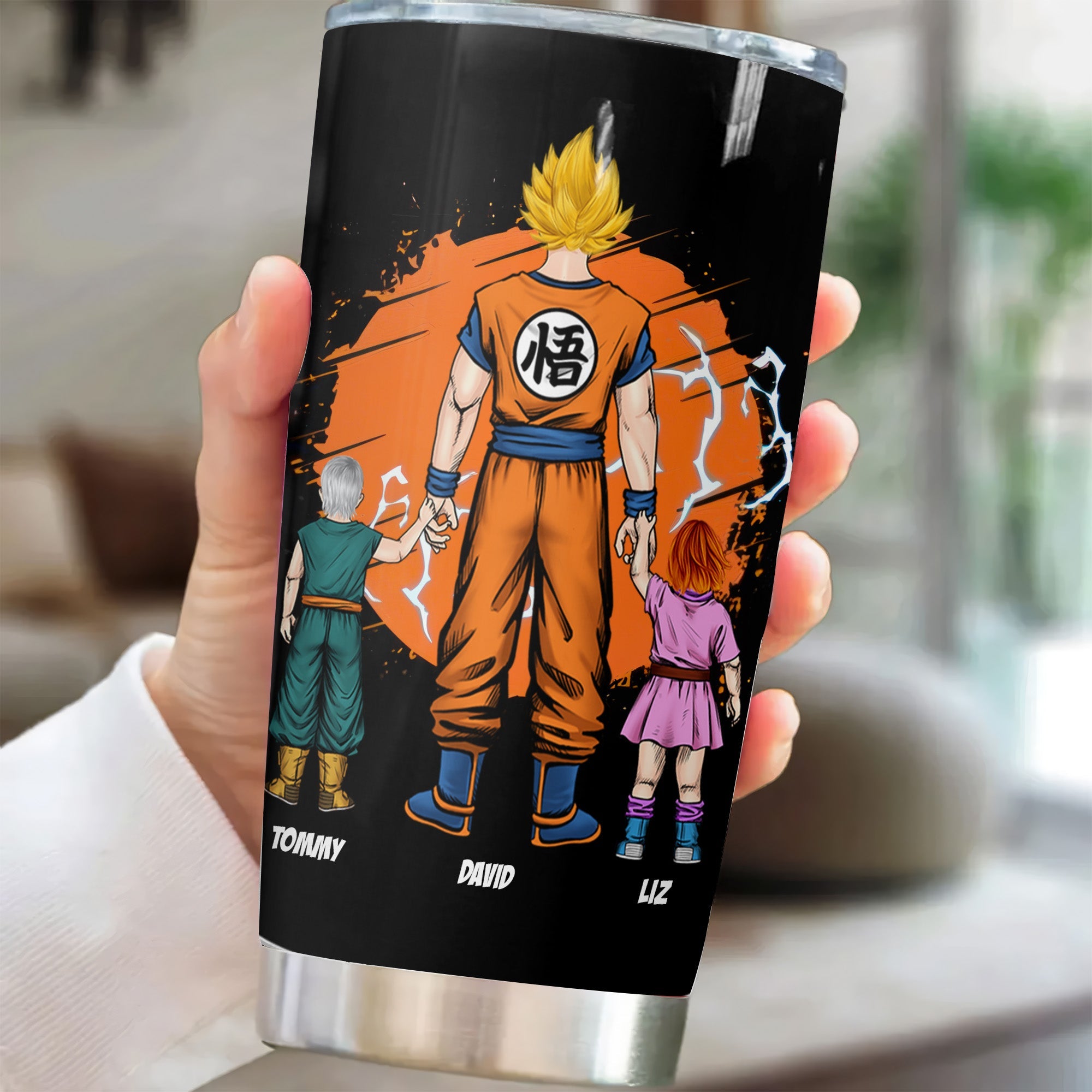 Personalized Super Dad Ever Tumbler Custom Name Gift for Him