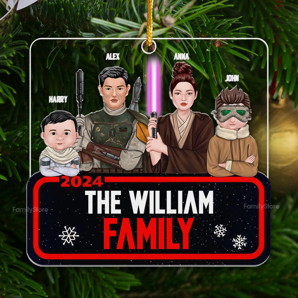 Personalized Galaxy Acrylic Ornament Custom Family Gift