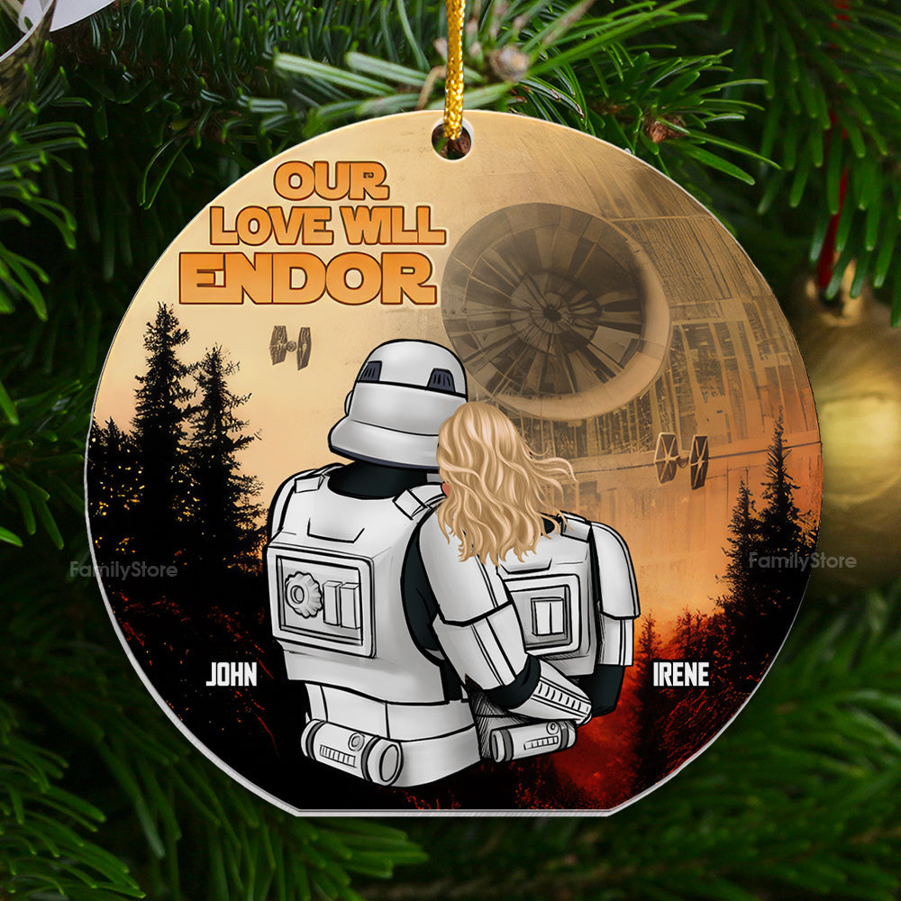 Personalized Acrylic Ornament Our Love Will Endor Gift for Couple