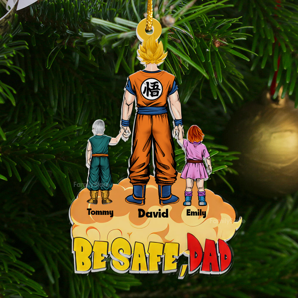 Personalized Acrylic Ornament Super Saiyan Dad Gift for Him