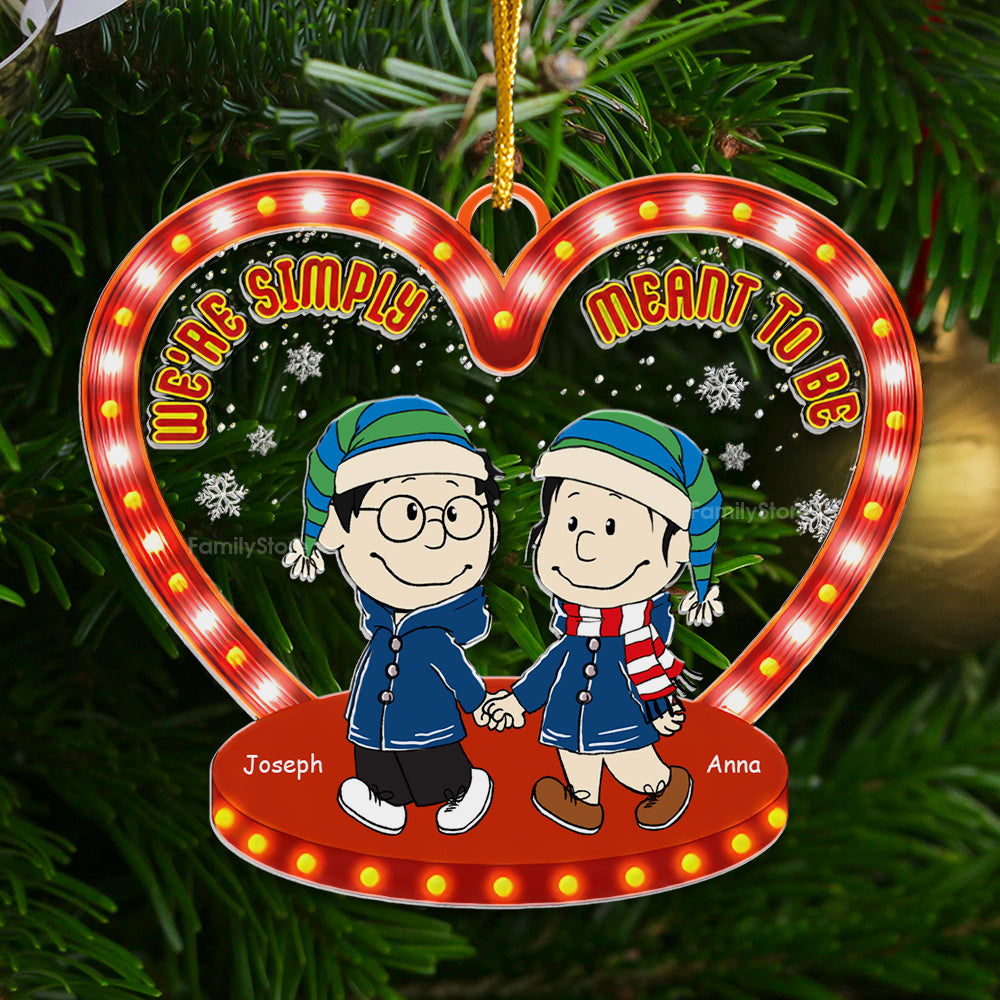 Personalized Acrylic Ornament Heart Couple Gift Unique Keepsake