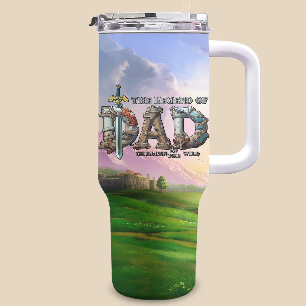 Personalized 40oz Tumbler Cup Legend of Dad Children of the Wild Gift for Father's Day