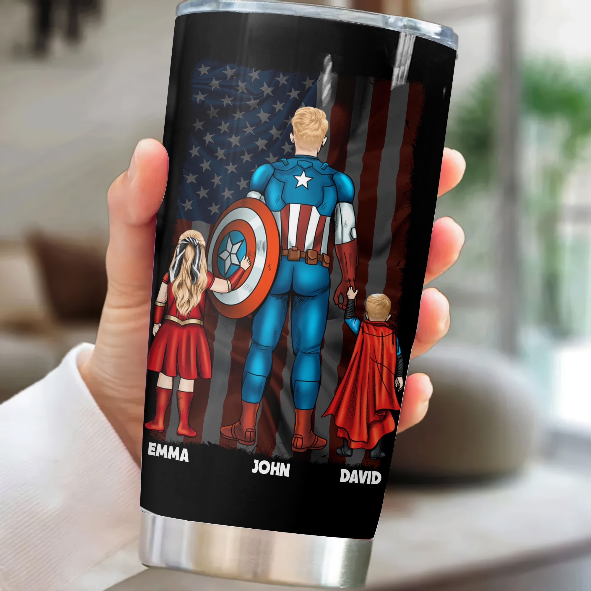 Personalized Stainless Steel Tumbler Gift for Dad with Custom Message