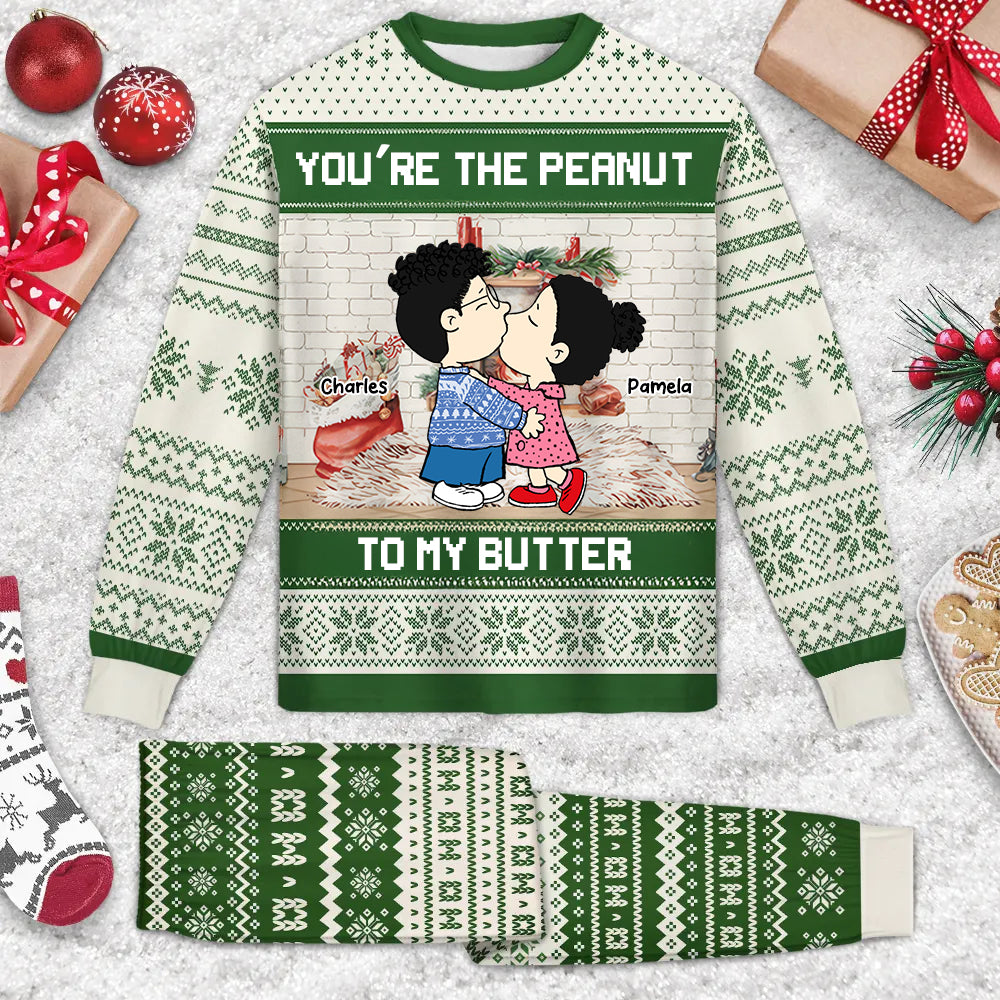 Personalized Unisex Pajama Set You're The Peanut To My Butter Gift for Couple Anniversary