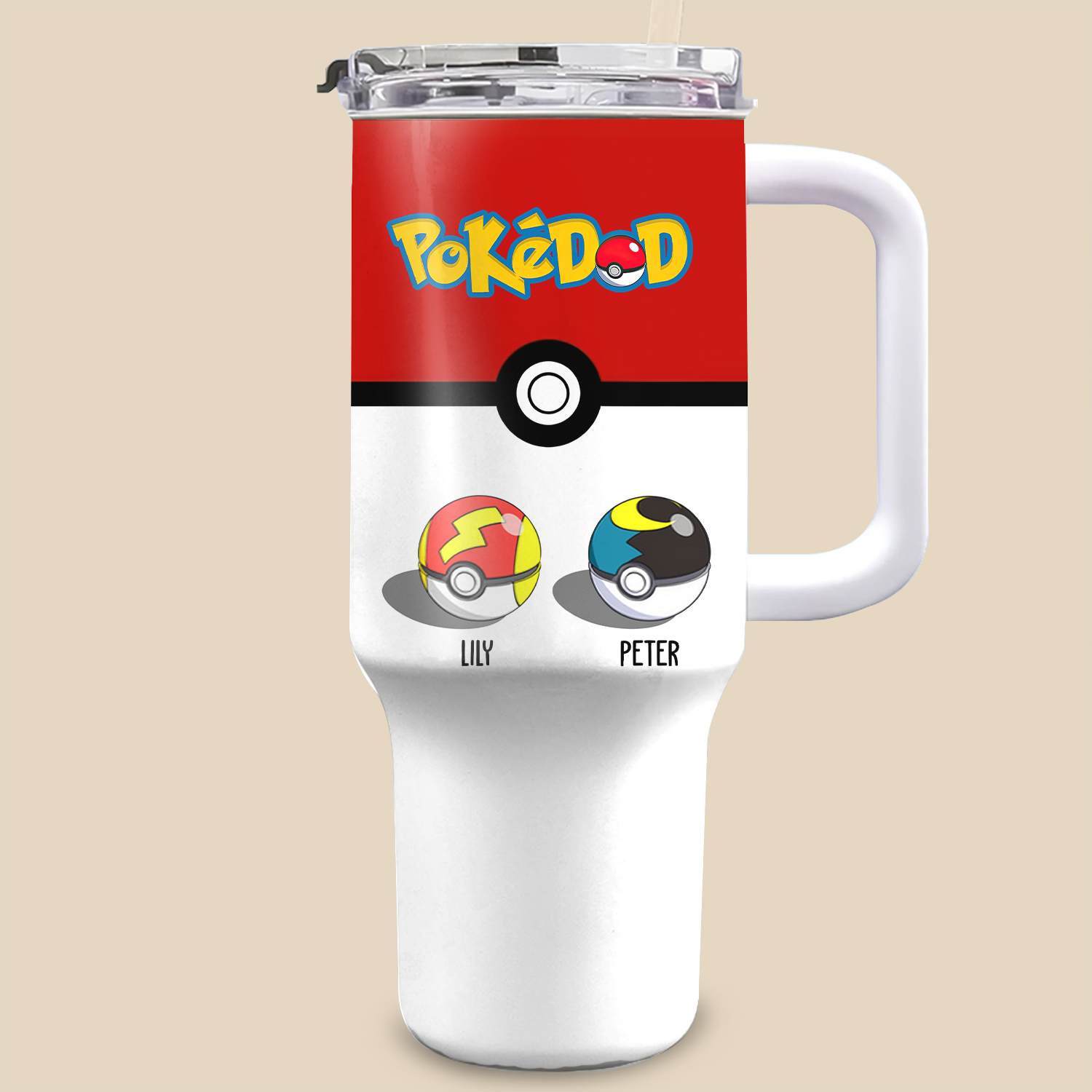 Personalized 40oz Tumbler Pokedad Gift for Dad Father's Day