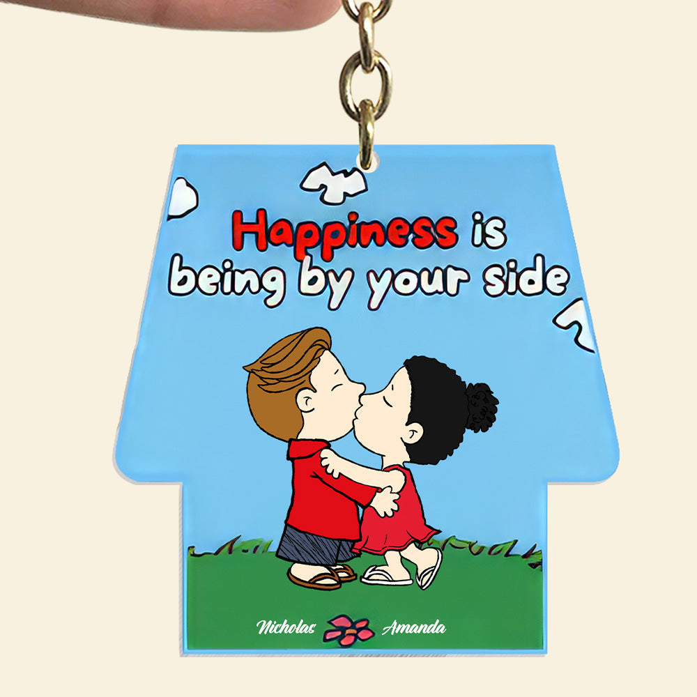 Personalized Acrylic Keychain Gift for Couple | Custom Love Keychain