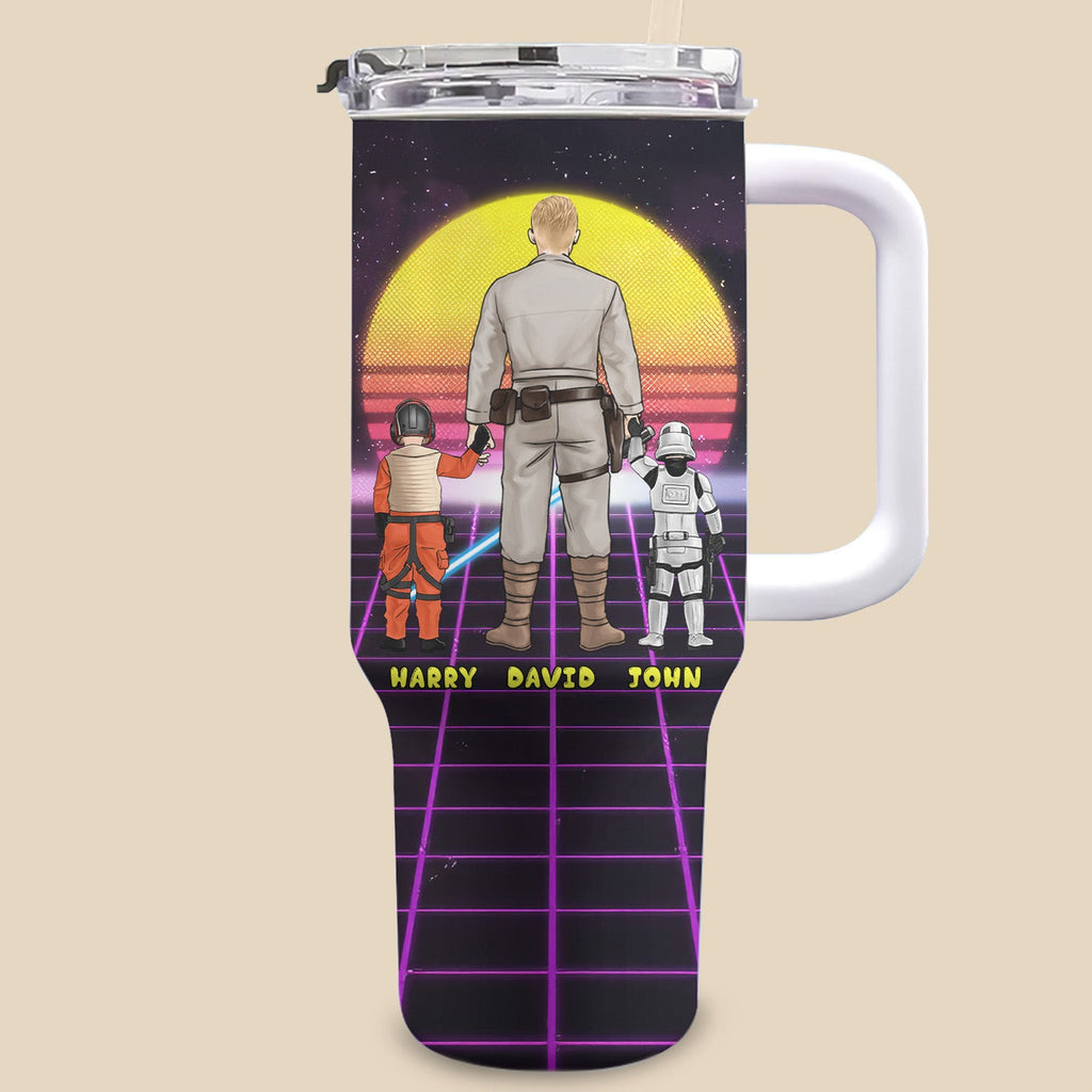 Personalized 40oz Tumbler for Dad - Best Dad in the Galaxy Gift