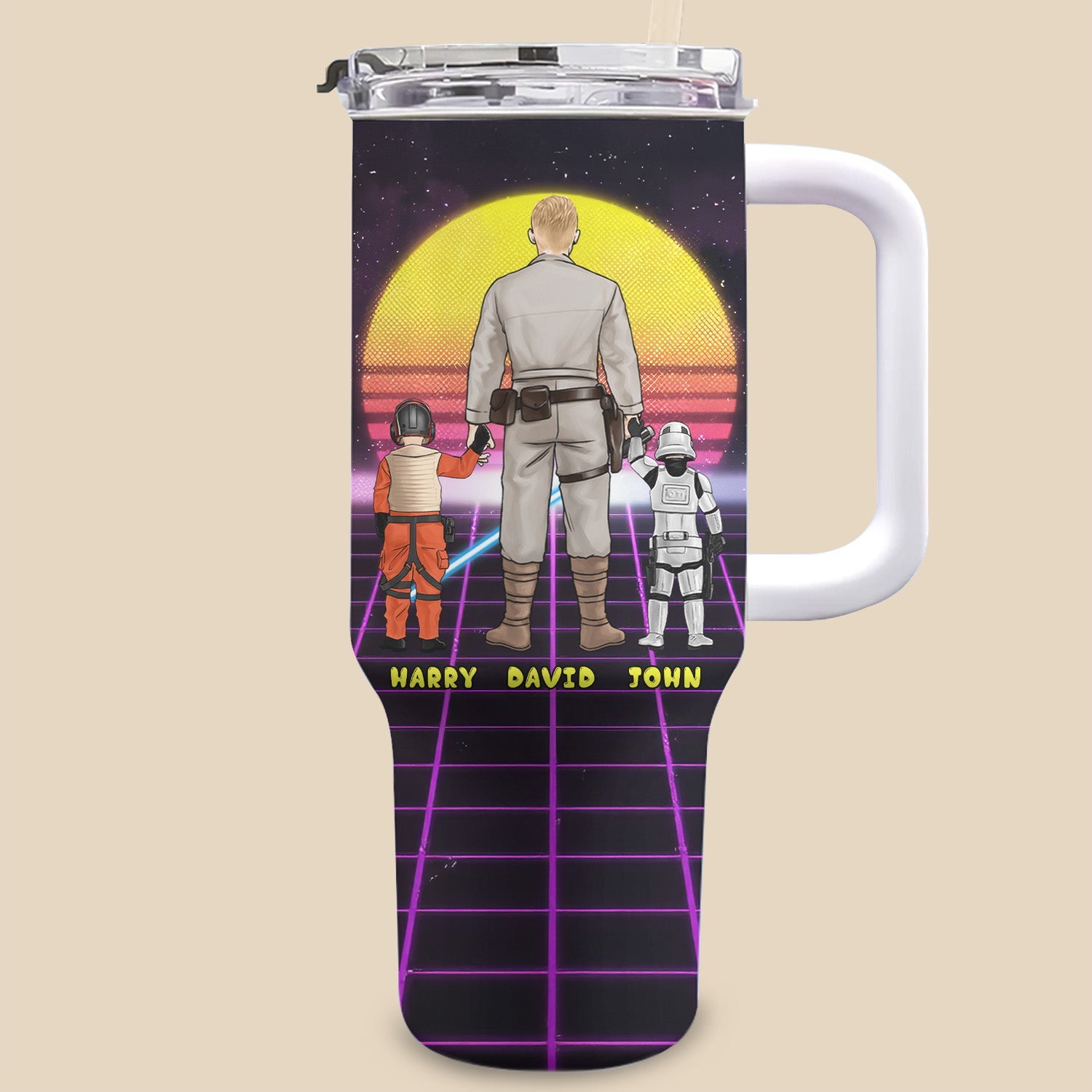 Personalized 40oz Tumbler for Dad - Best Dad in the Galaxy Gift