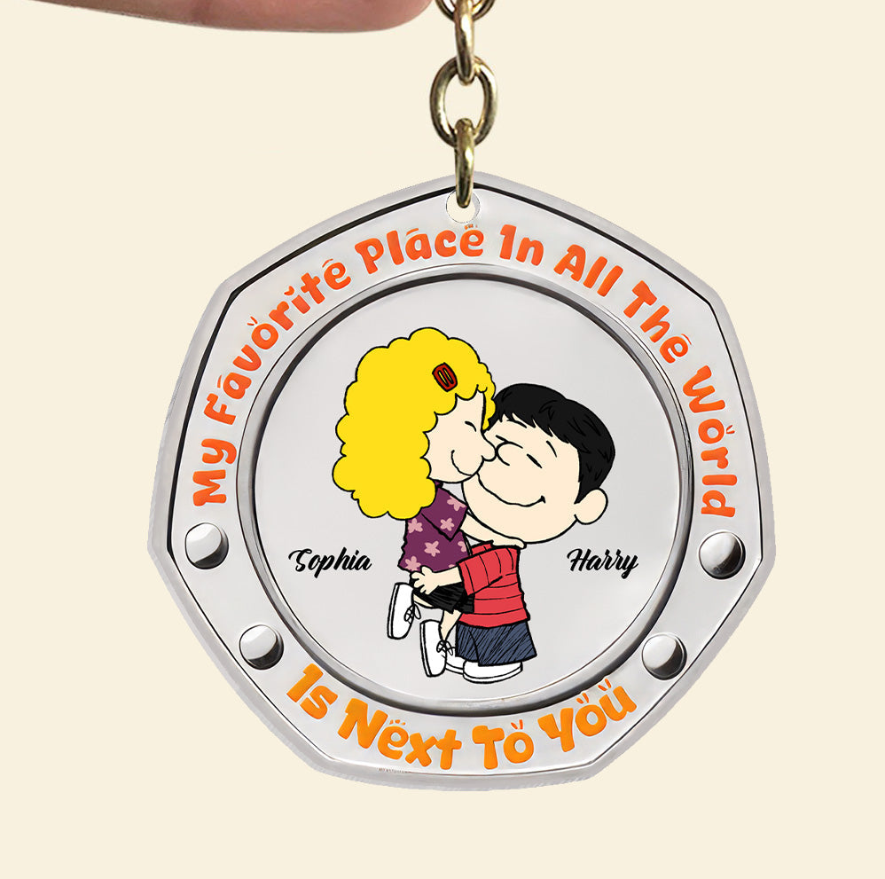 Personalized Acrylic Keychain My Favorite Place Gift for Couple