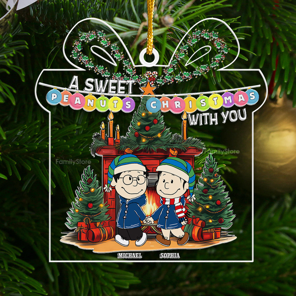 Personalized Acrylic Christmas Ornament for Couples - Unique Holiday Gift