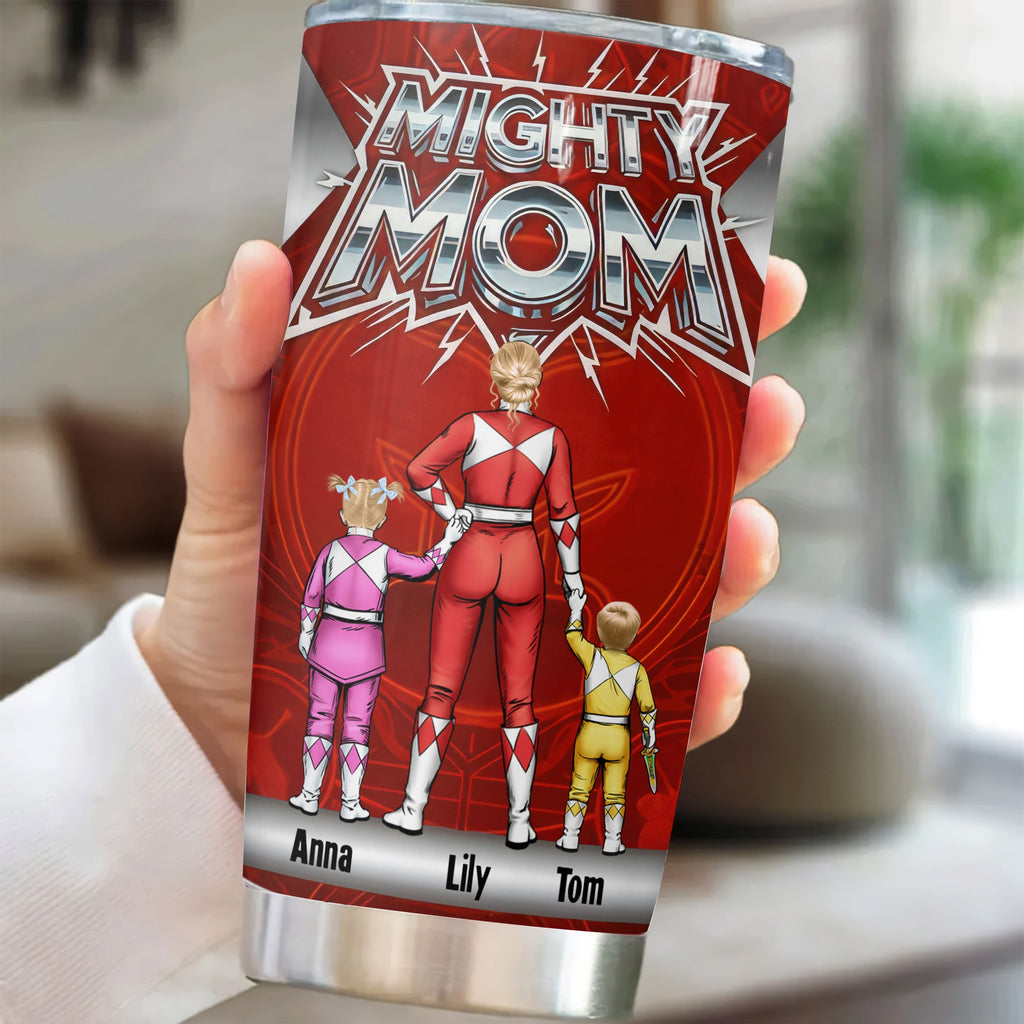 Personalized Mighty Mom Tumbler Gift for Mother's Day - Custom Stainless Steel