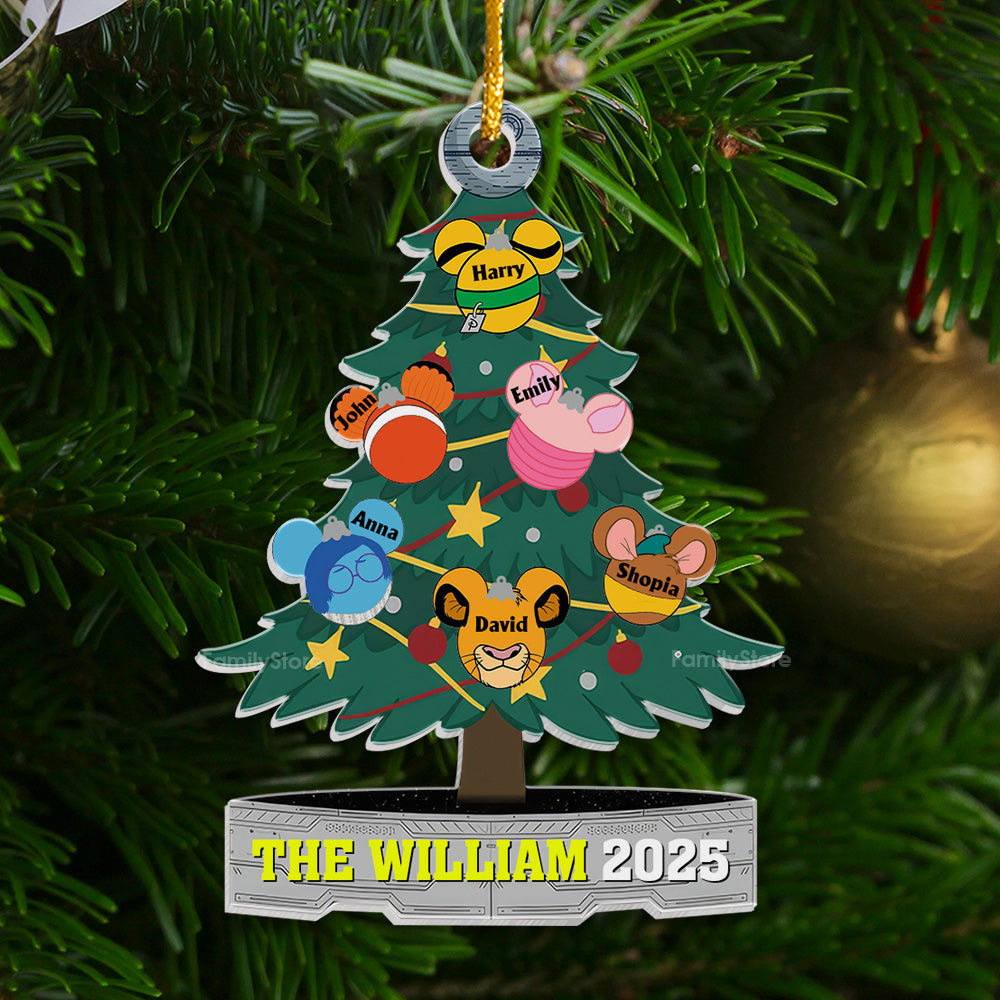 Personalized Family Acrylic Ornament Custom Name Keepsake Christmas Gift