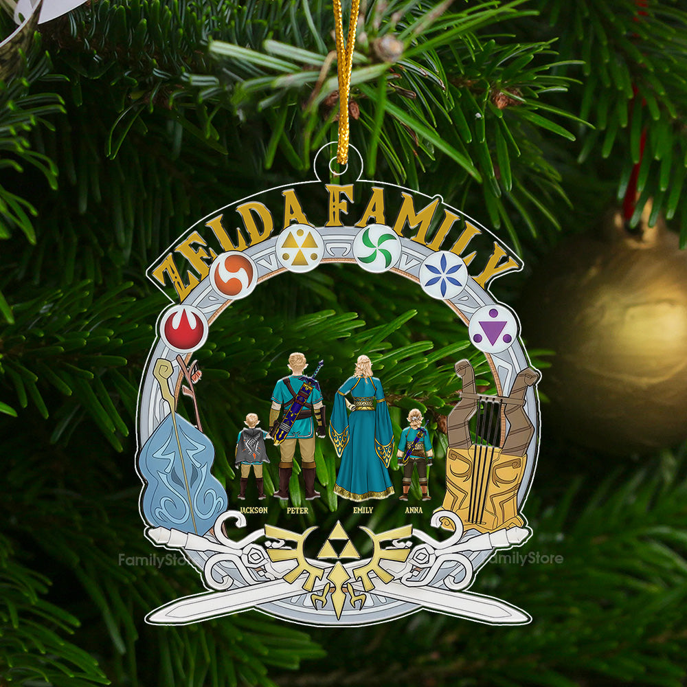 Personalized Zelda Family Acrylic Ornament Gift for Family