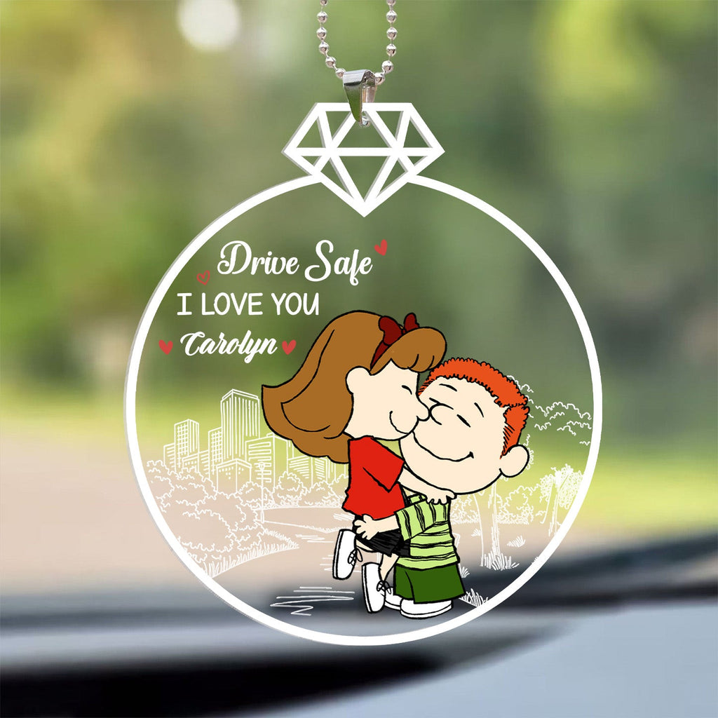 Personalized Acrylic Car Ornament Drive Safe Gift for Couple