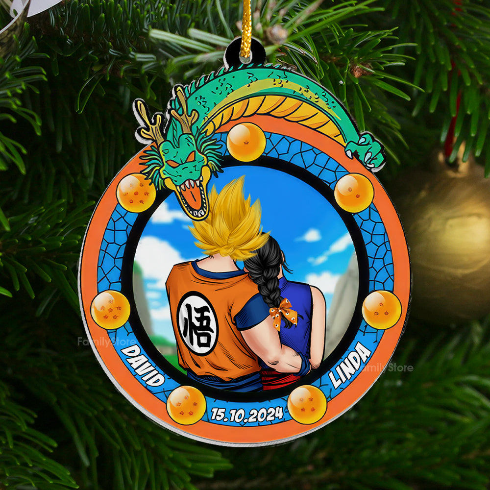 Personalized Acrylic Ornament with Custom Names for Couples Gift