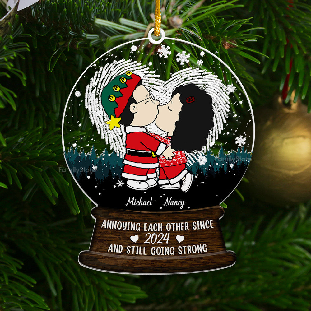 Personalized Acrylic Ornament Annoying Each Other Since Custom Gift for Couple Anniversary