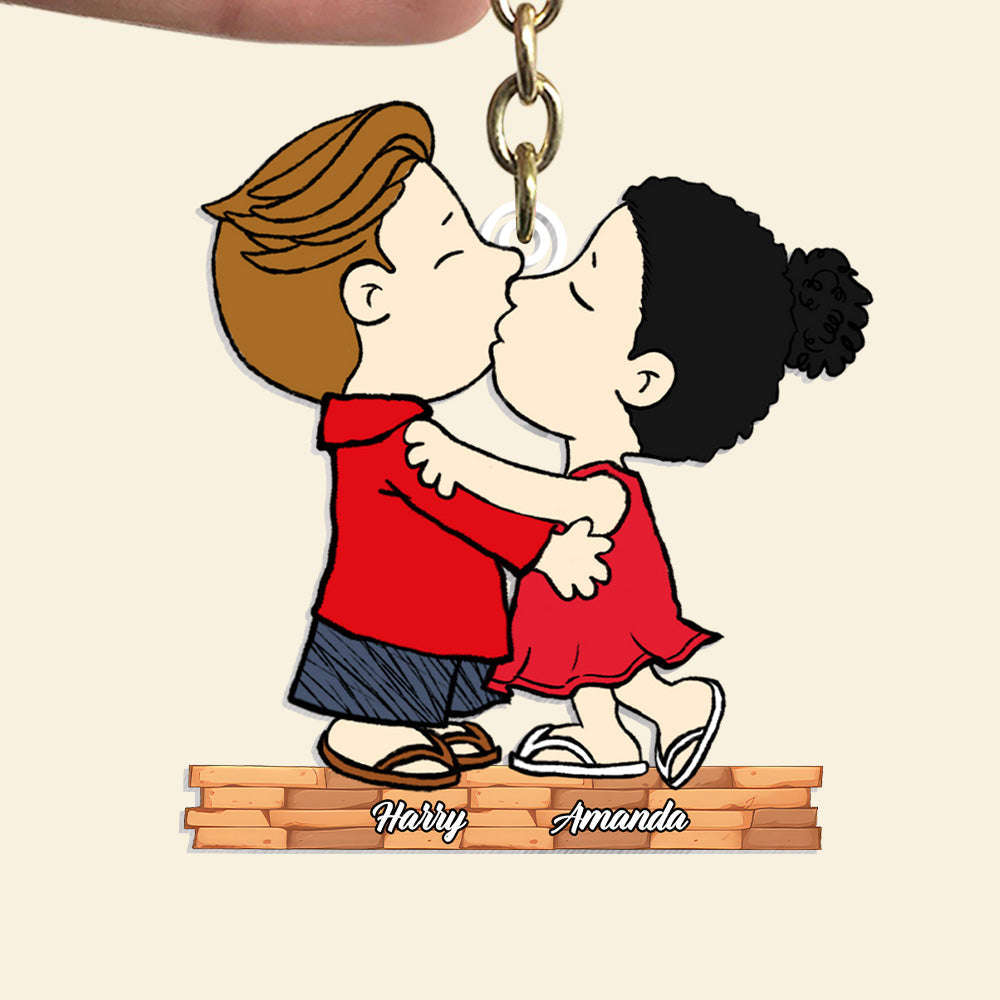 Personalized Acrylic Keychain for Couples - Grow Old Together Gift