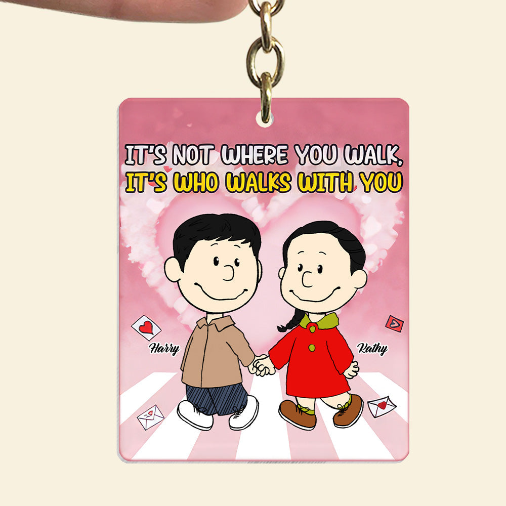 Personalized Acrylic Keychain Love Quote Gift for Couple