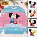 Personalized Peanut Snoopy Happy Holidays Ugly Sweater for Couples Gift