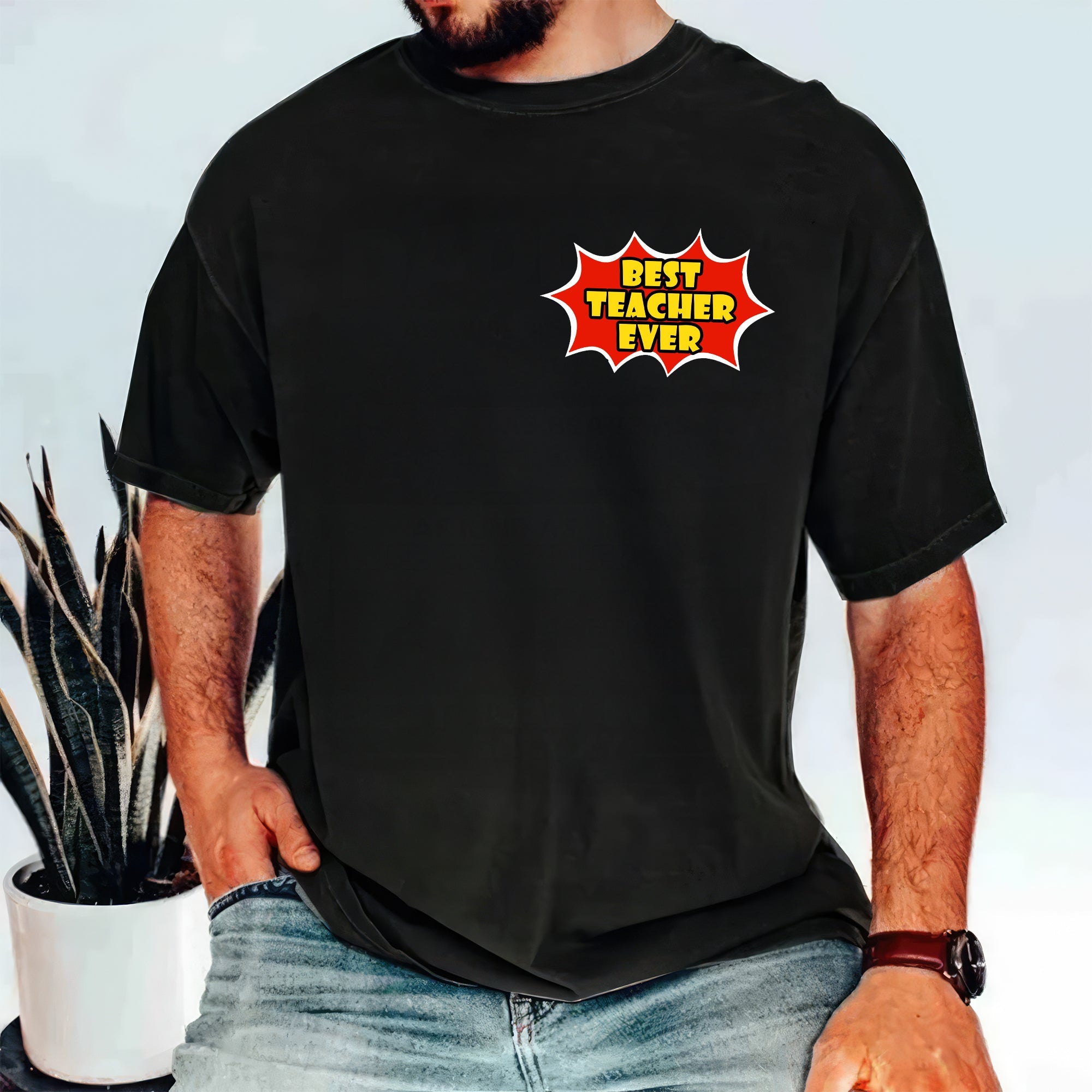 Personalized Best Teacher Ever Shirt with American Flag Gift