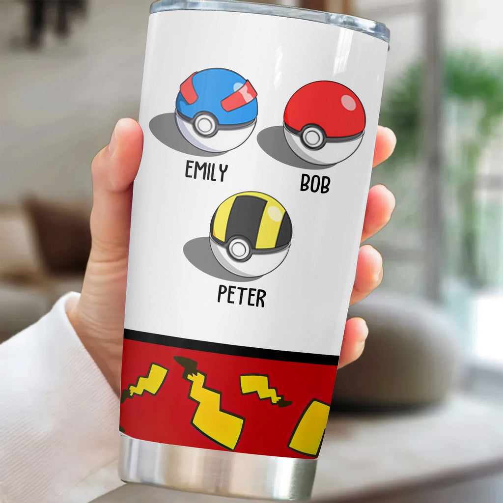 Personalized Pokemon Best Pokedad Ever Tumbler Gift for Dad