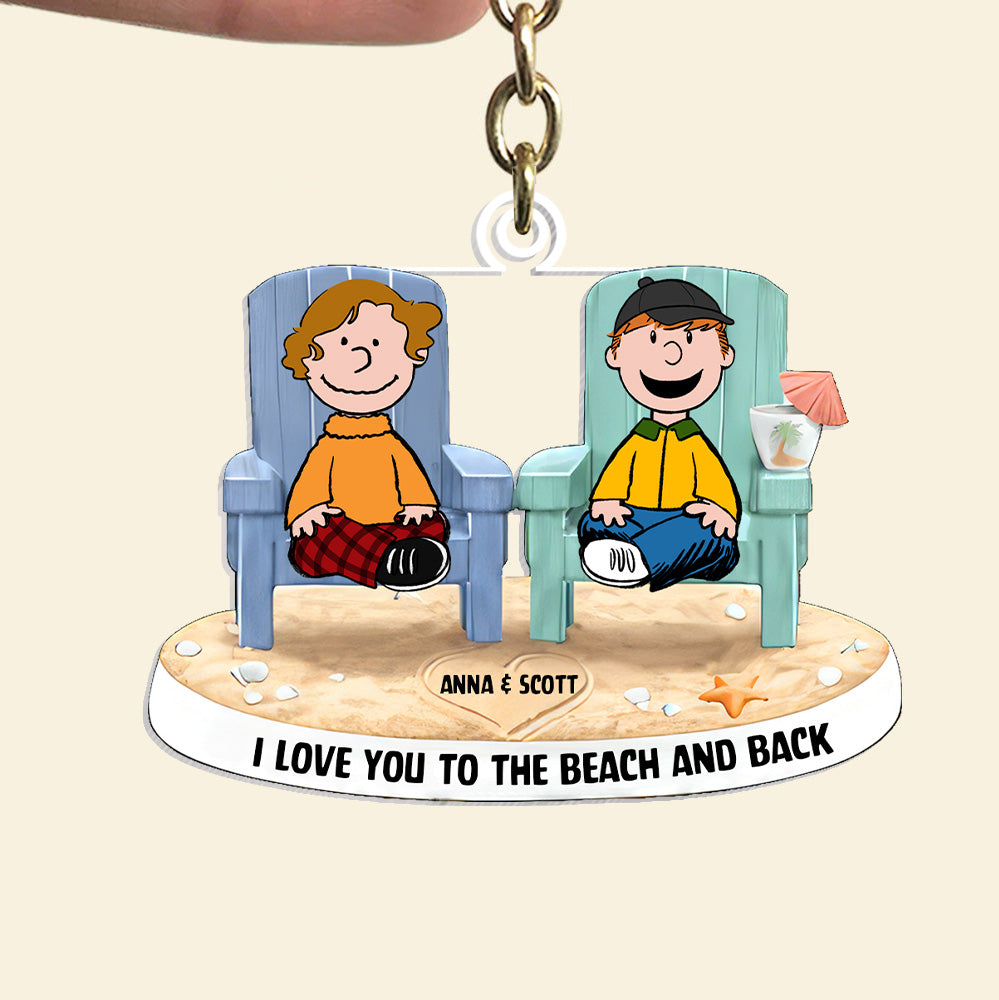 Personalized Acrylic Keychain Couple Gift for Him or Her