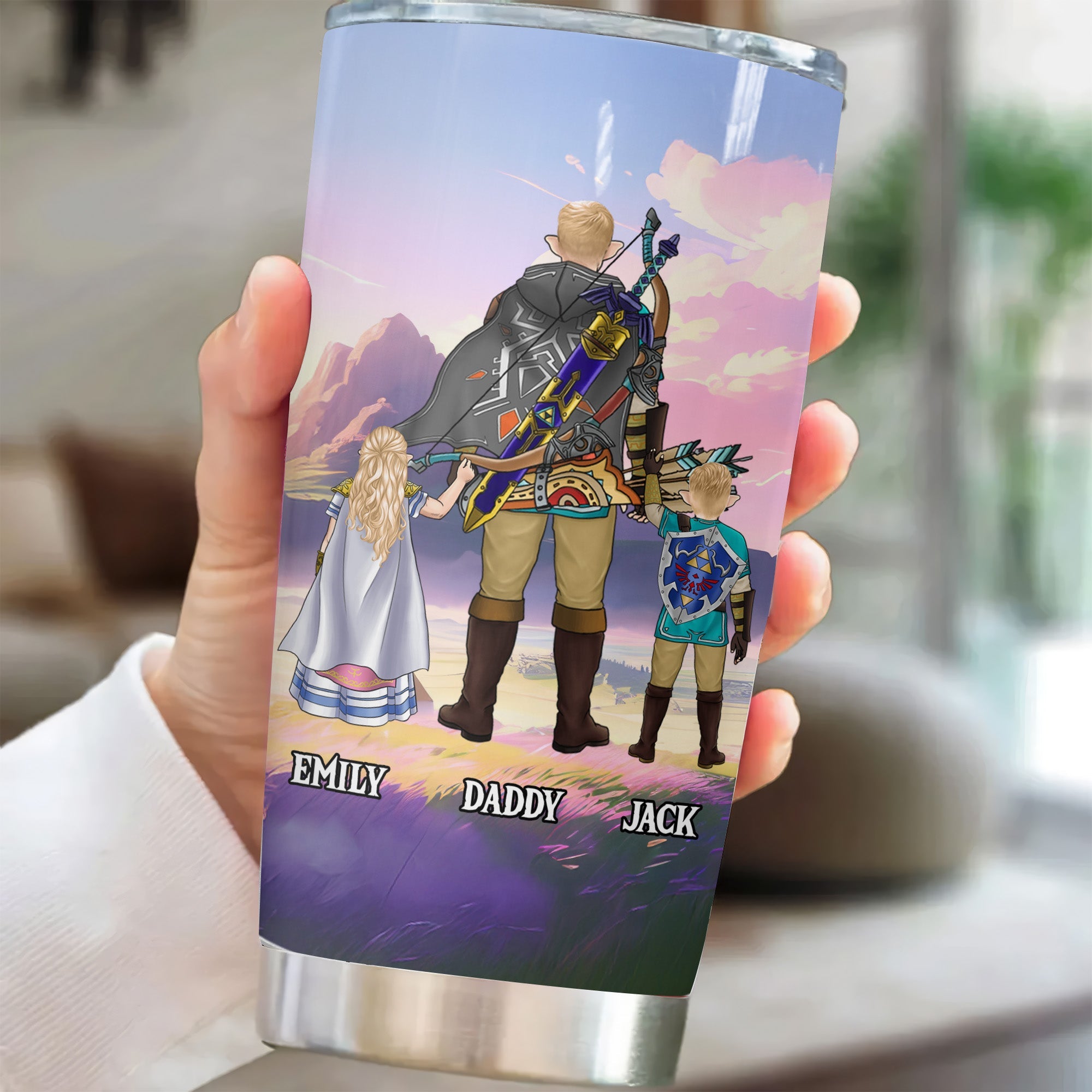 Personalized Stainless Steel Tumbler Dad Gift Adventure Custom Family Design