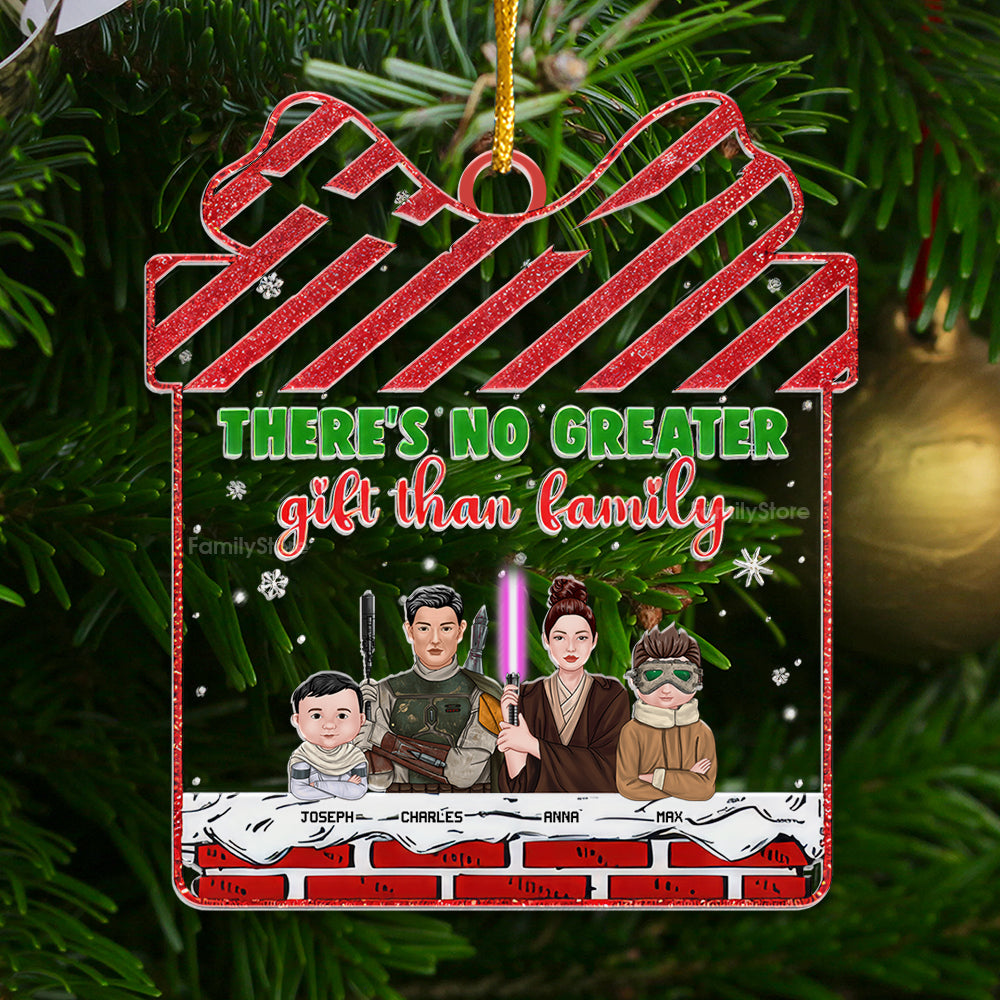 Personalized Acrylic Family Ornament with Custom Names - Gift for Family