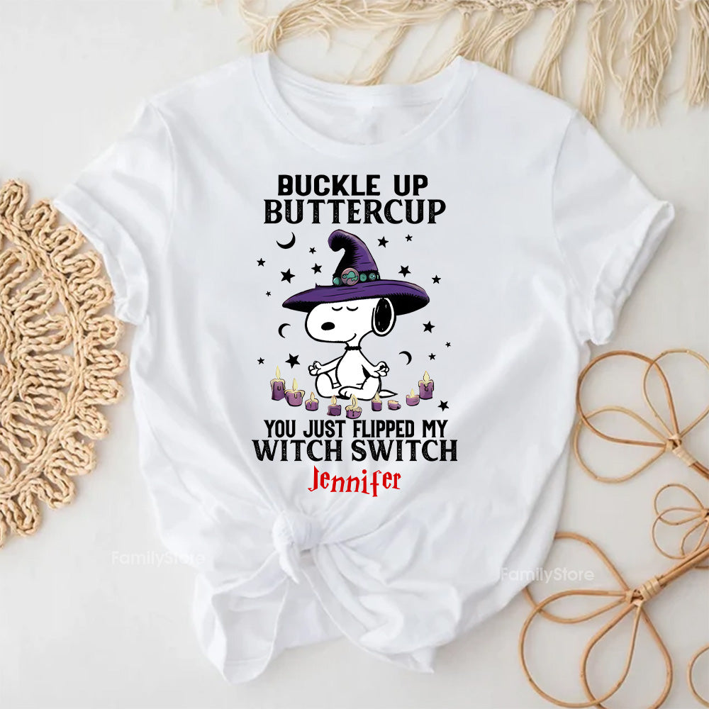 Personalized Halloween T-Shirt Buckle Up Buttercup Gift for Family