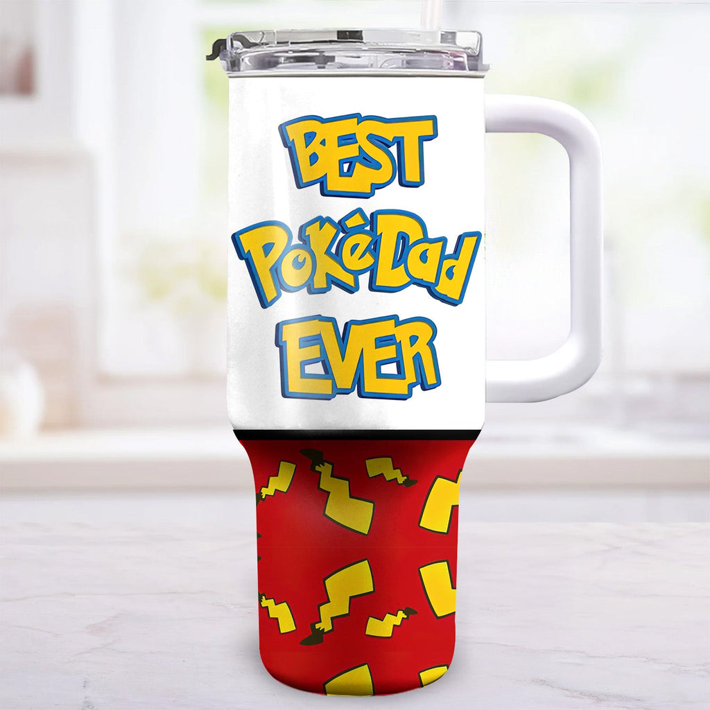 Personalized 40oz Tumbler Cup with Straw for Dad | Father's Day Gift