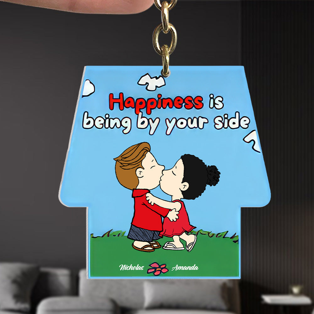 Personalized Acrylic Keychain Gift for Couple | Custom Love Keychain