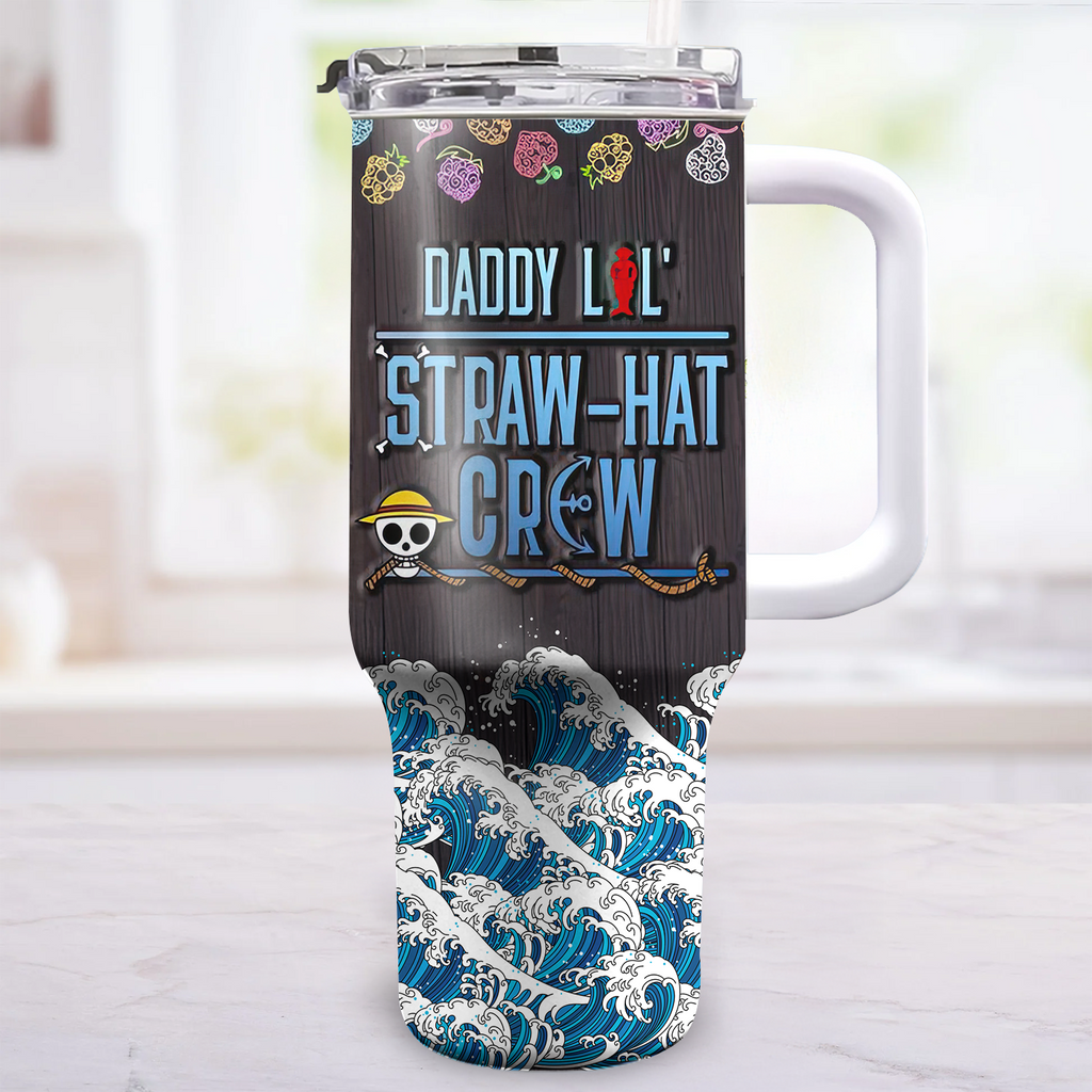 Personalized 40oz Tumbler Cup with Straw for Dad - Father's Day Gift