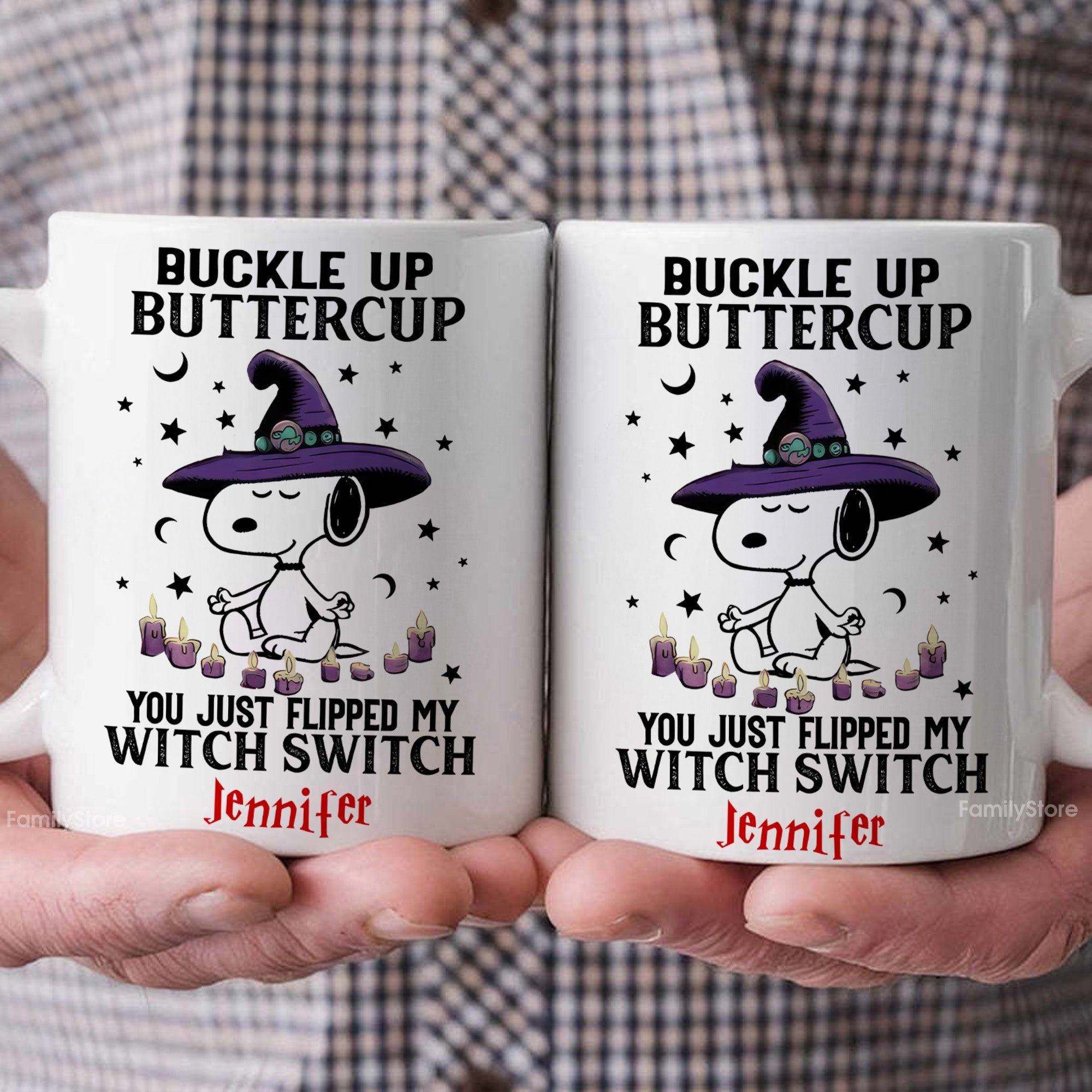 Personalized Halloween Mug Buckle Up Buttercup Gift for Family