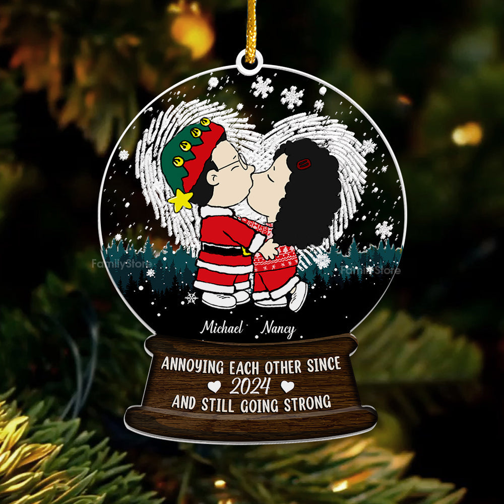 Personalized Acrylic Ornament Annoying Each Other Since Custom Gift for Couple Anniversary