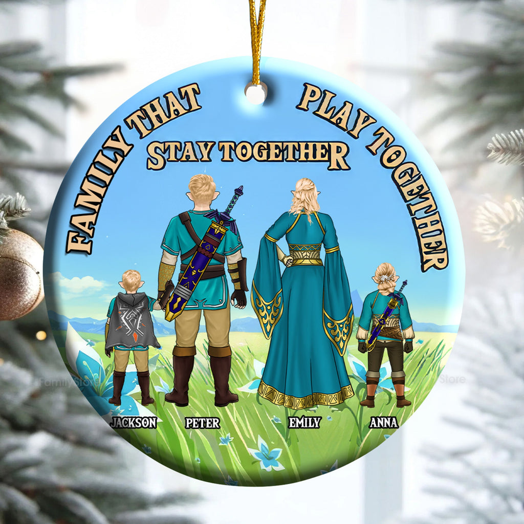 Personalized Zelda Family Ornament Custom Name Gift for Family