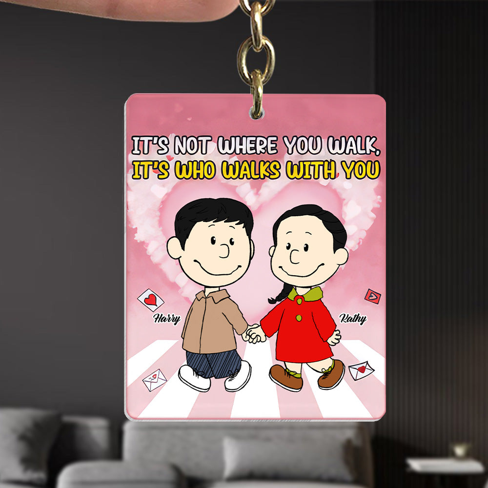 Personalized Acrylic Keychain Love Quote Gift for Couple
