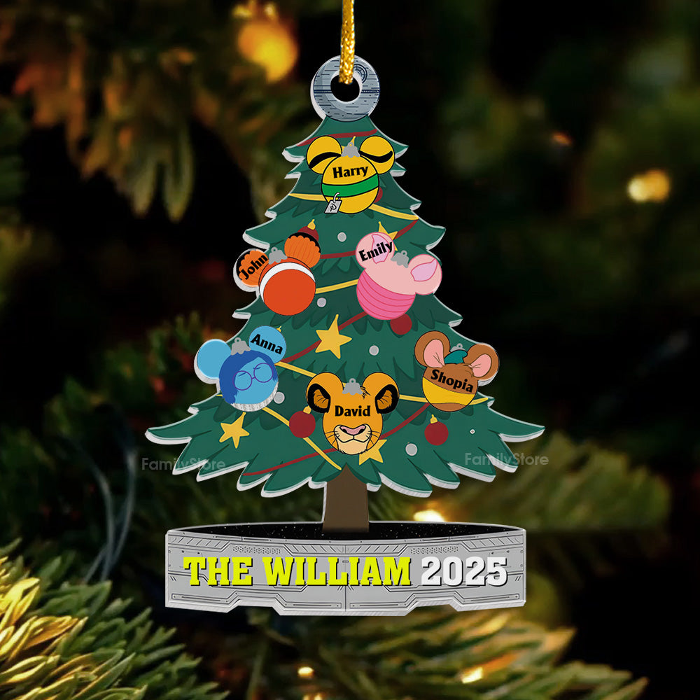 Personalized Family Acrylic Ornament Custom Name Keepsake Christmas Gift