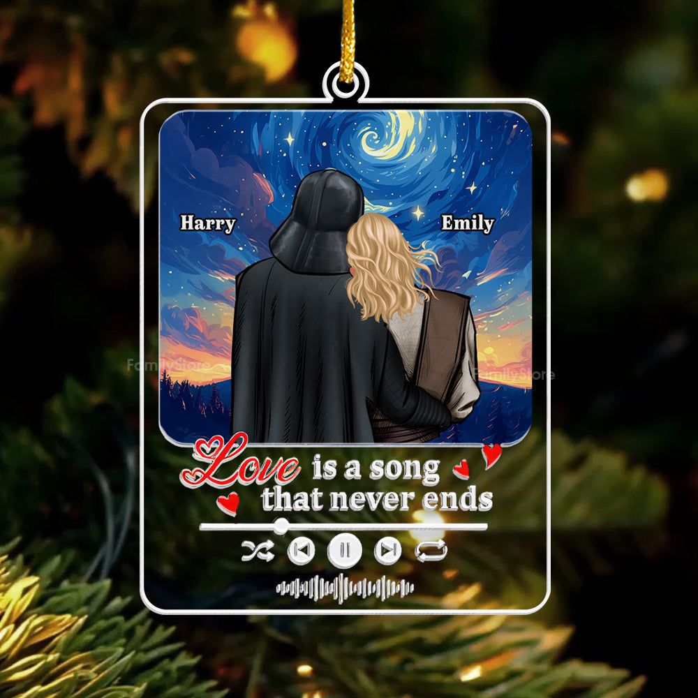 Personalized Acrylic Ornament Love Gift for Couples | Custom Name