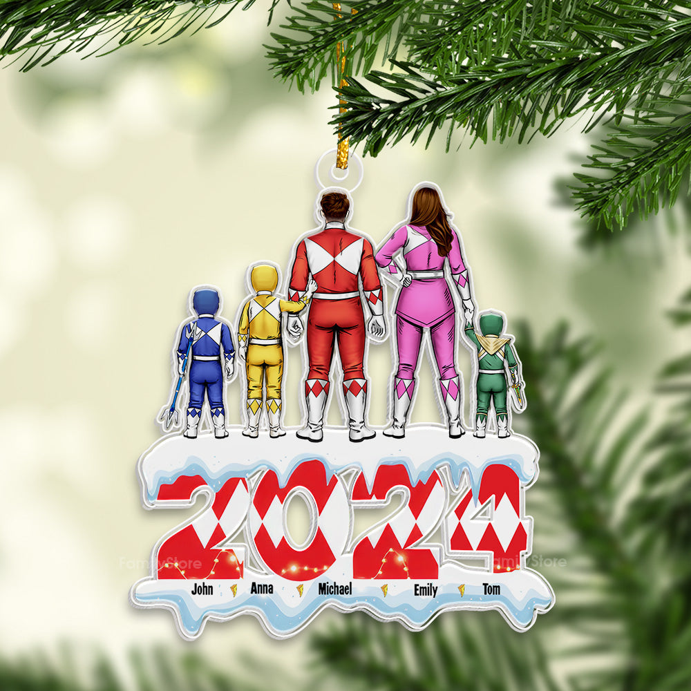Personalized Family Acrylic Ornament Custom Gift for Christmas