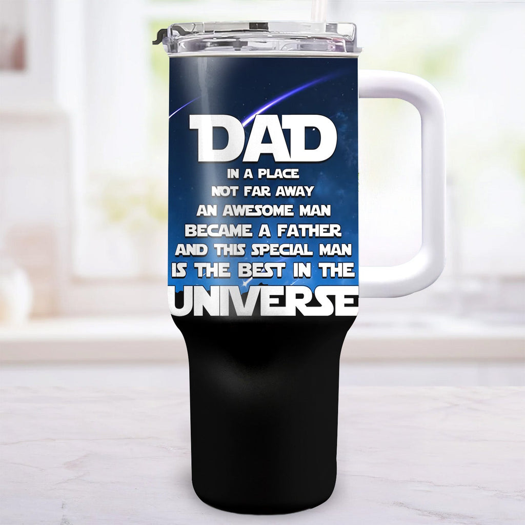 Personalized 40oz Tumbler Dad Gift with Straw for Father's Day