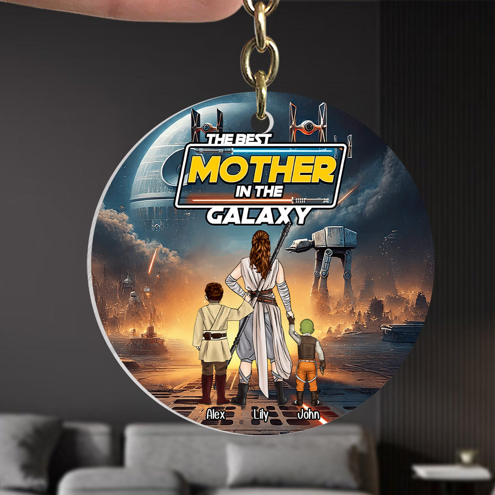 Personalized Mother in the Galaxy Acrylic Keychain Gift for Mom, Grandma, Wife