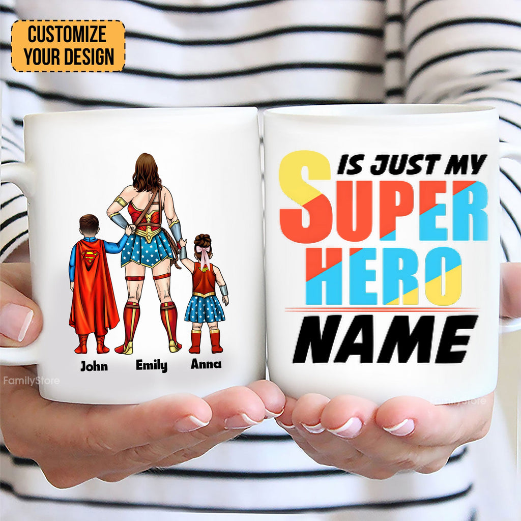 Personalized Superhero Mug Gift for Mom | Custom Names