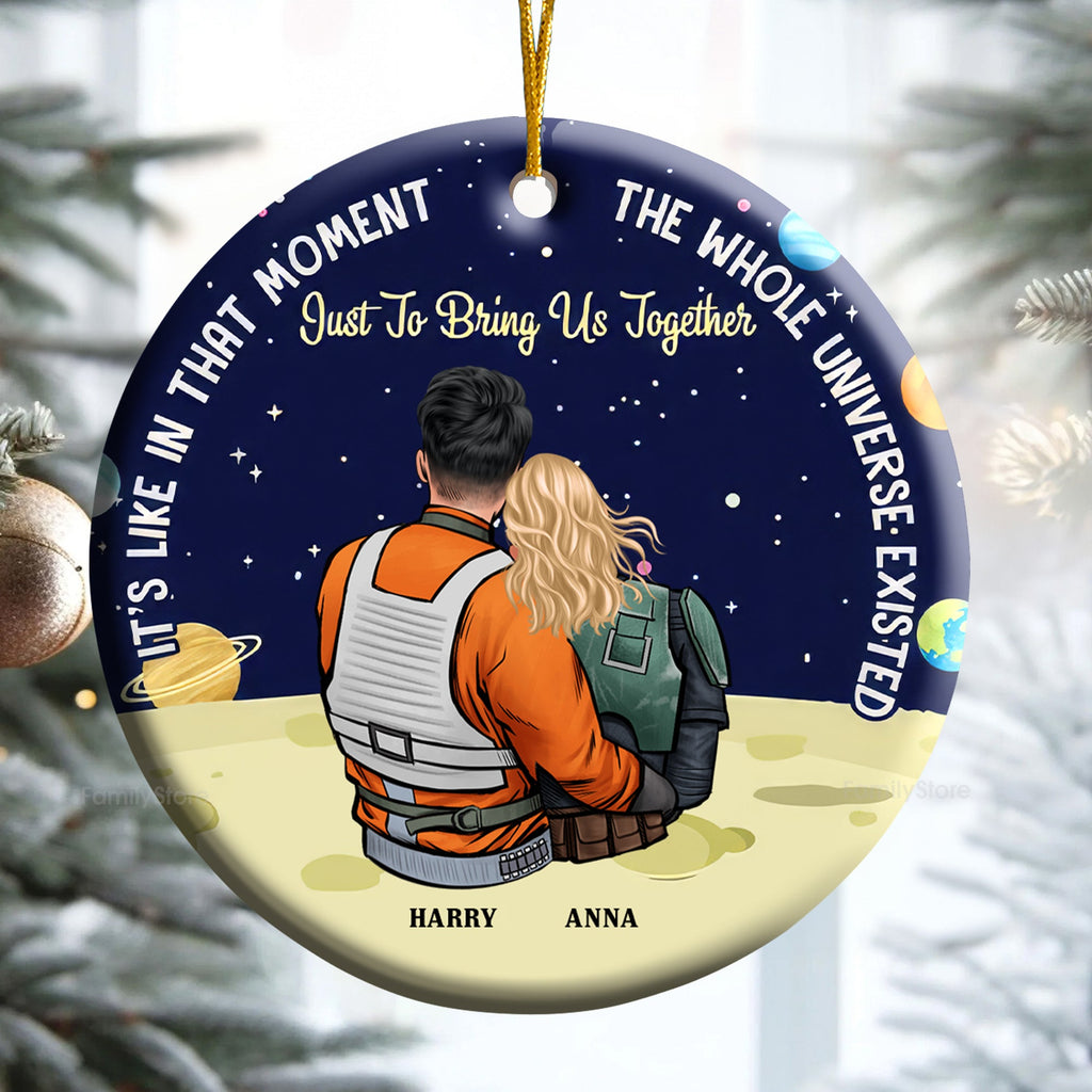 Personalized Ceramic Ornament for Couple with Custom Names - Unique Gift for Anniversaries & Valentine's Day