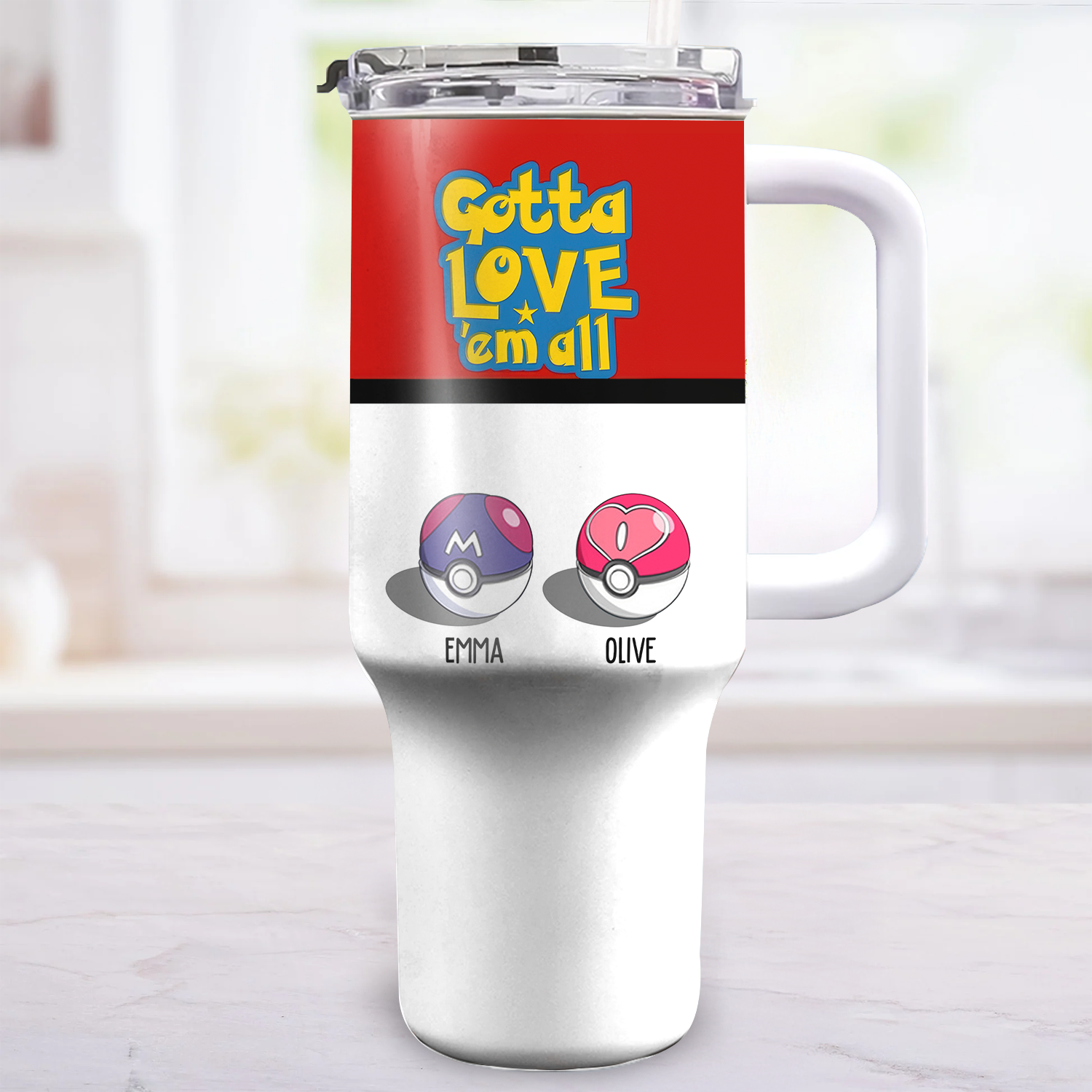 Personalized 40oz Tumbler Pokedad Gift for Dad Father's Day