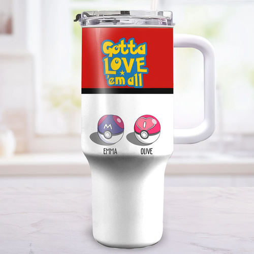 Personalized 40oz Tumbler Pokedad Gift for Dad Father's Day Tumbler GradoCreations